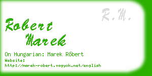 robert marek business card